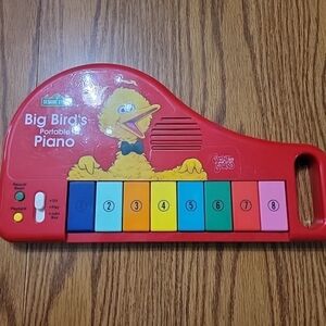 Vintage WORKING BIG BIRD'S PORTABLE PIANO Sesame Street SIGHT & SOUND
